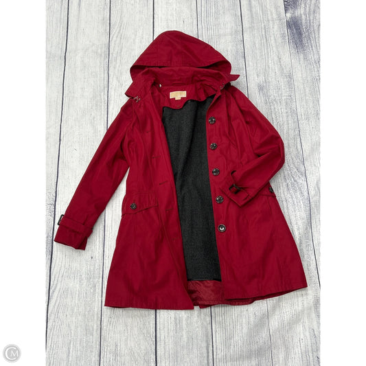 Coat Trench Coat By Michael By Michael Kors In Red, Size: L