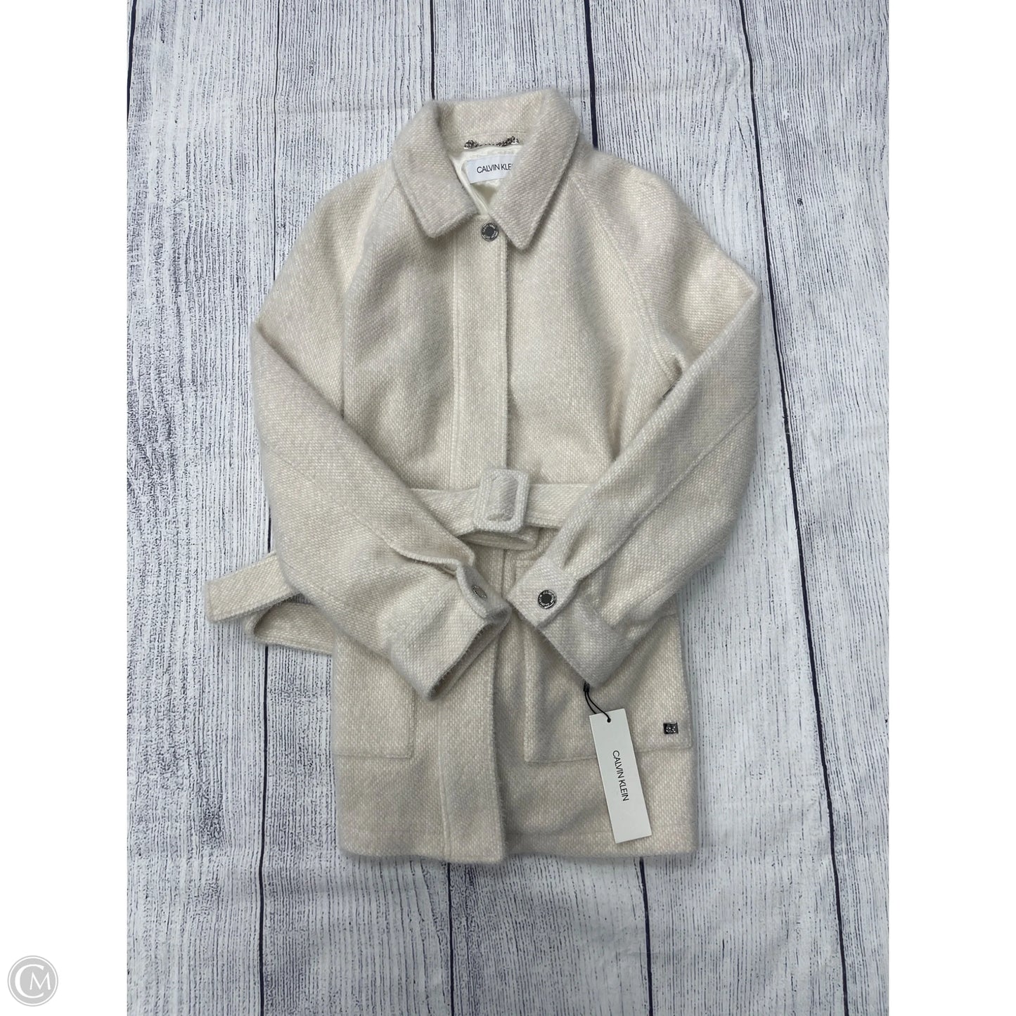 Coat Other By Calvin Klein In Ivory, Size: M