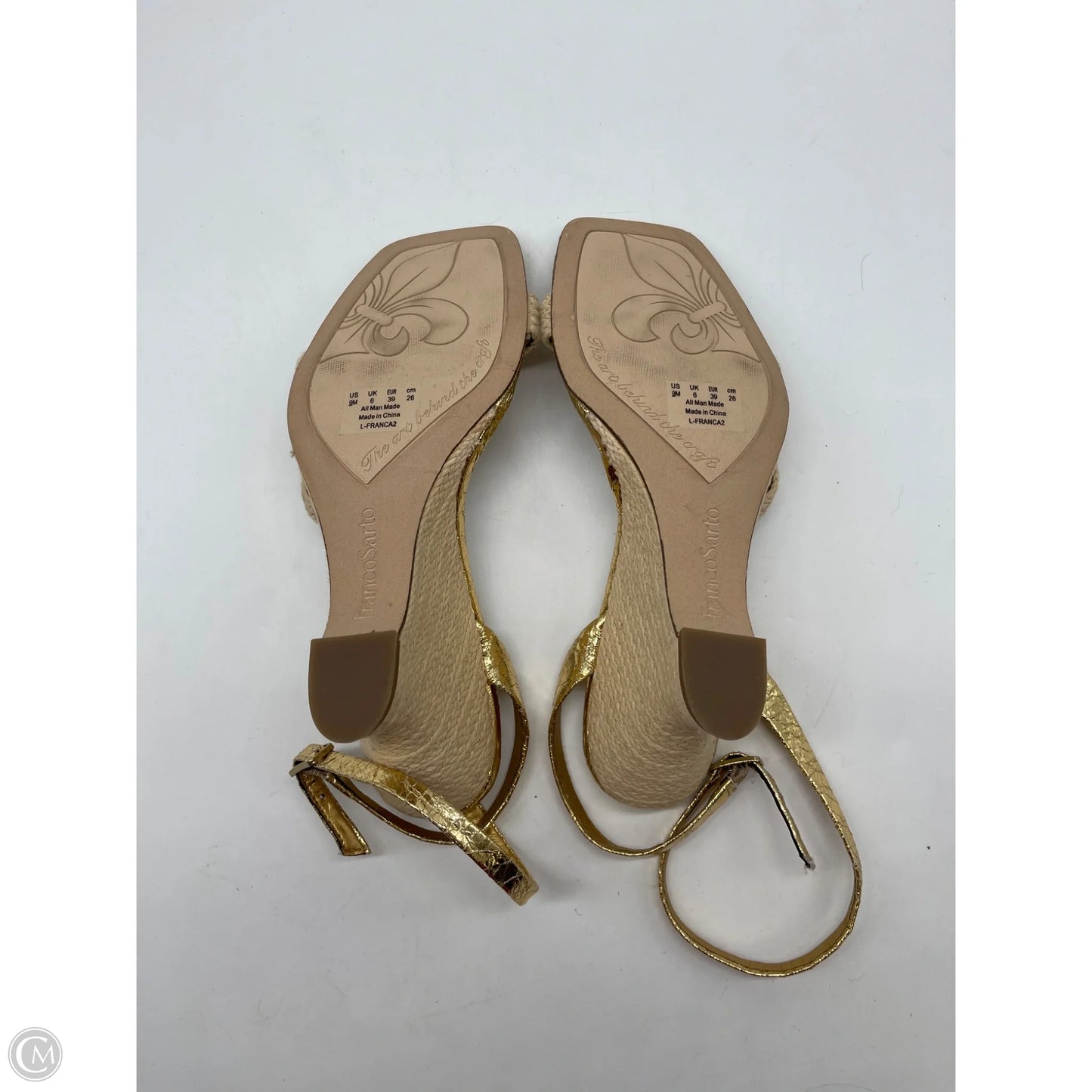 Shoes Heels Wedge By Franco Sarto In Gold, Size: 9