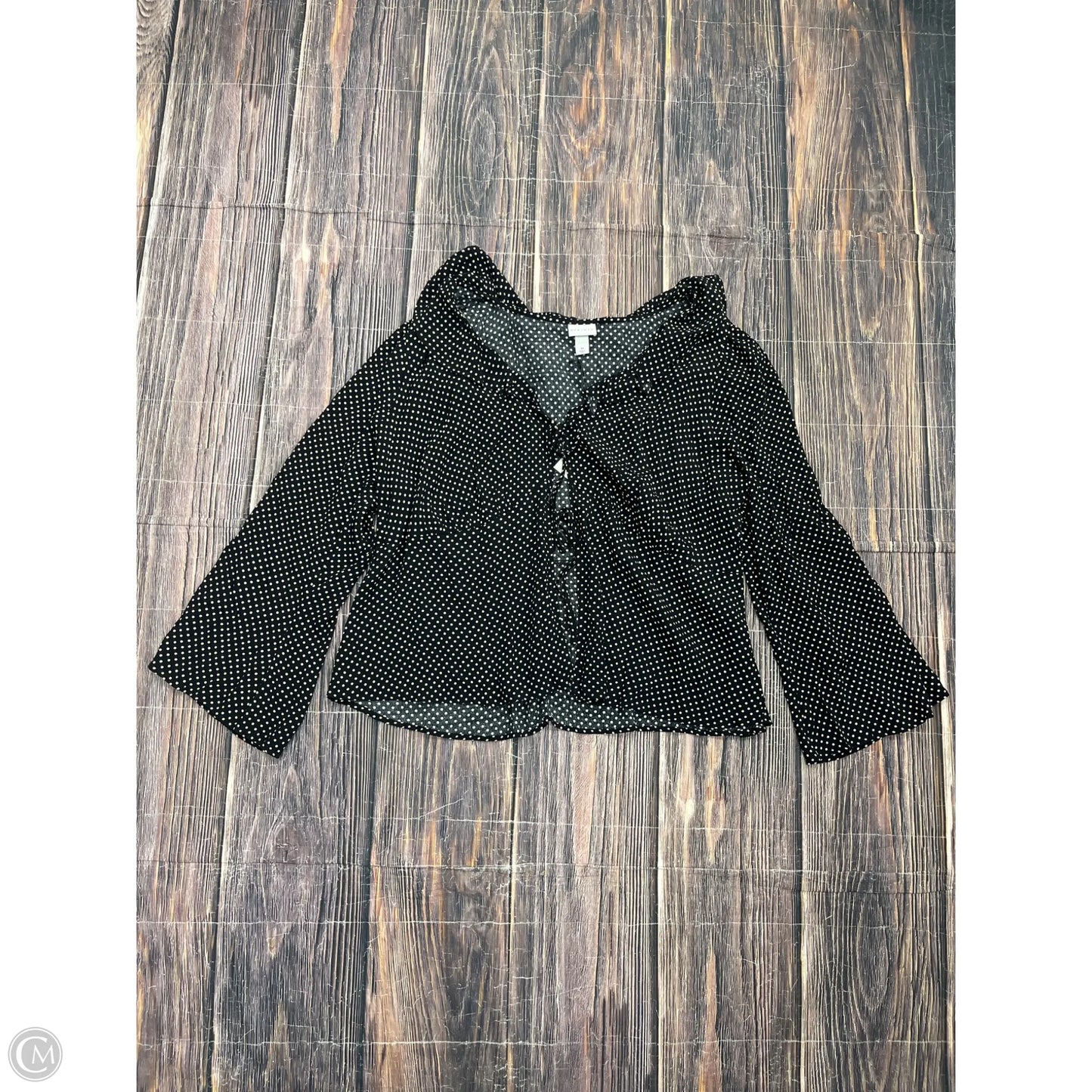 Top Long Sleeve By Ava & Viv In Black, Size: 3x