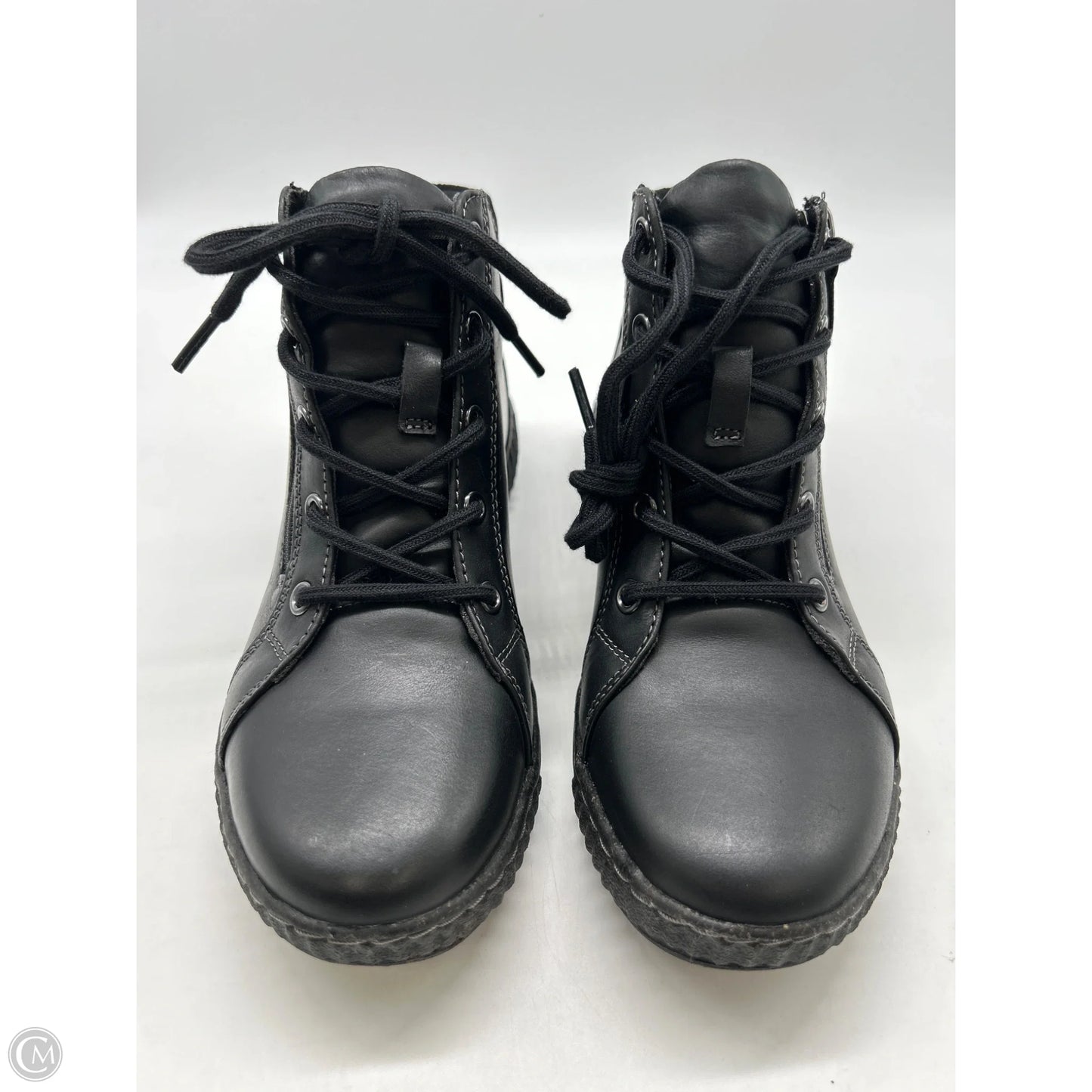 Boots Ankle Flats By Clarks In Black, Size: 7