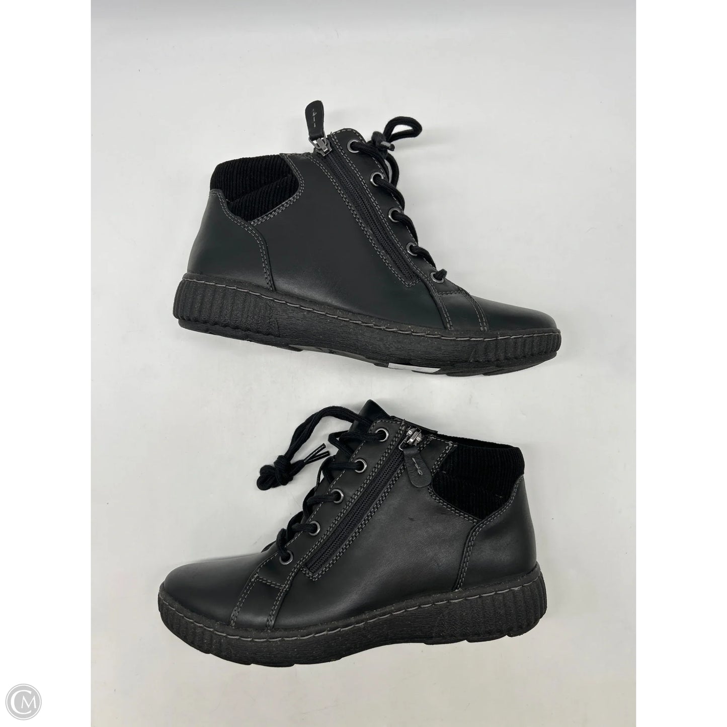 Boots Ankle Flats By Clarks In Black, Size: 7