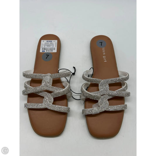 Sandals Flats By Madden Girl In Silver, Size: 7