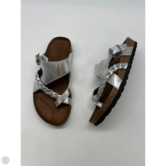Sandals Flats By White Mountain In Silver, Size: 7