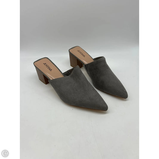 Shoes Heels Block By Just Fab In Grey, Size: 9