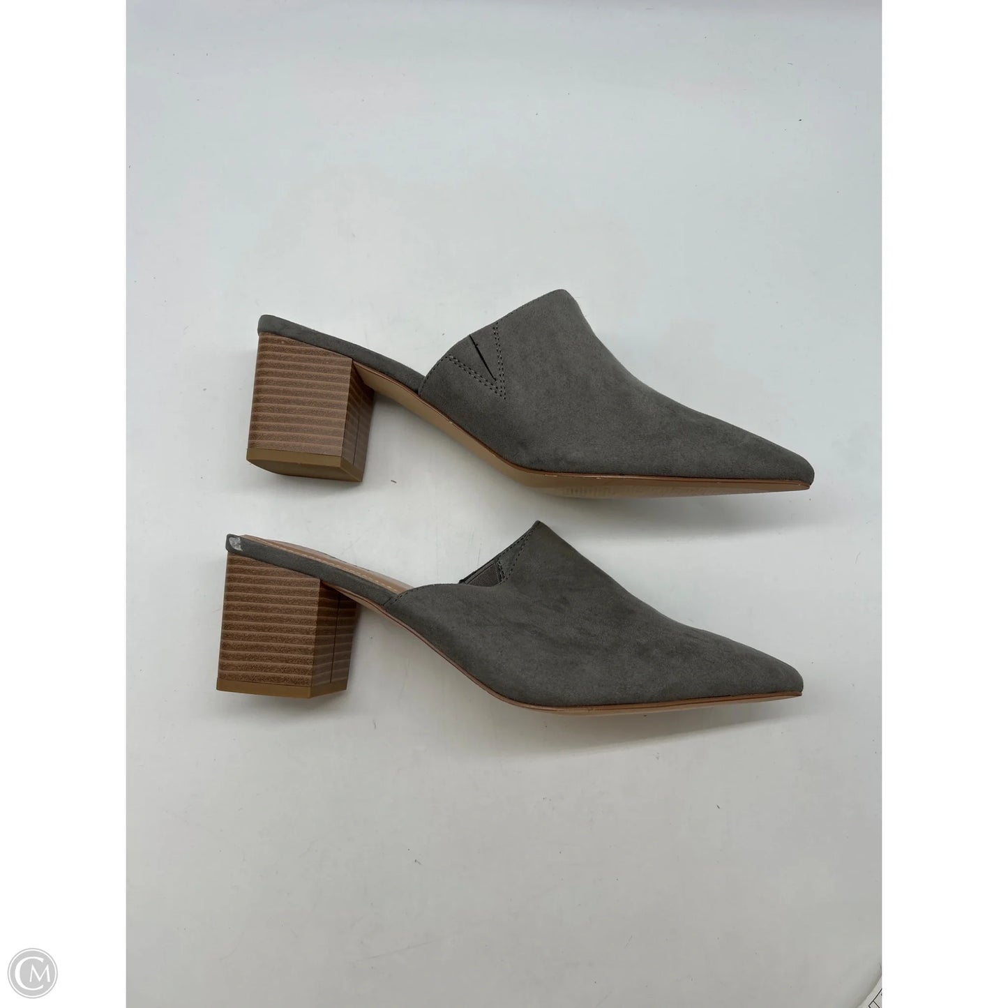Shoes Heels Block By Just Fab In Grey, Size: 9