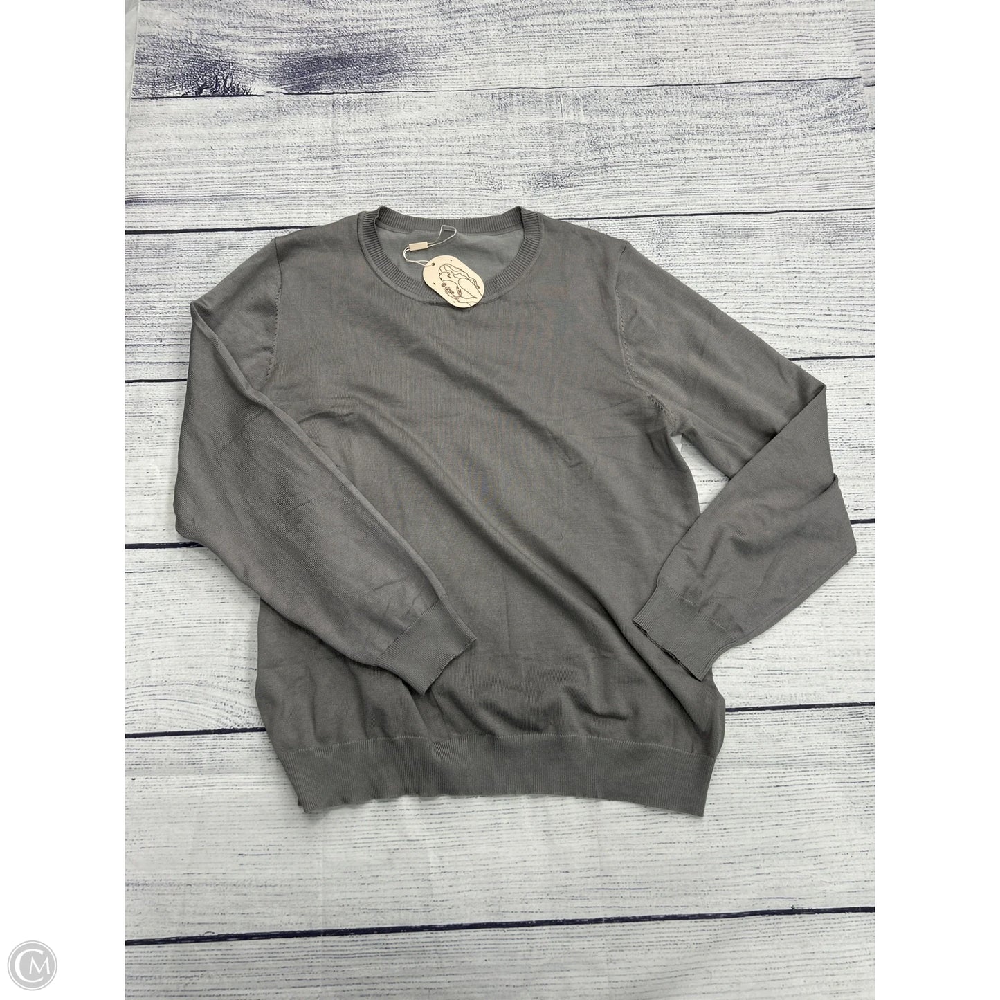 Top Long Sleeve By Clothes Mentor In Grey, Size: Xl