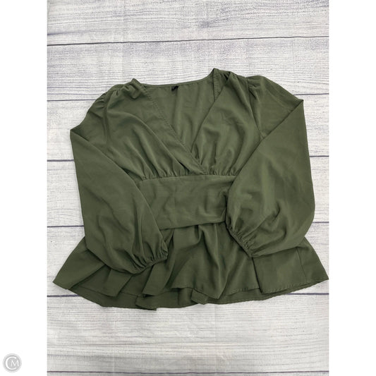 Top Long Sleeve By Shein In Green, Size: 3x