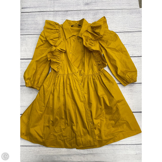 Dress Casual Short By Zara In Yellow, Size: S