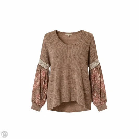 Top Long Sleeve By Hummingbird In Pink, Size: S
