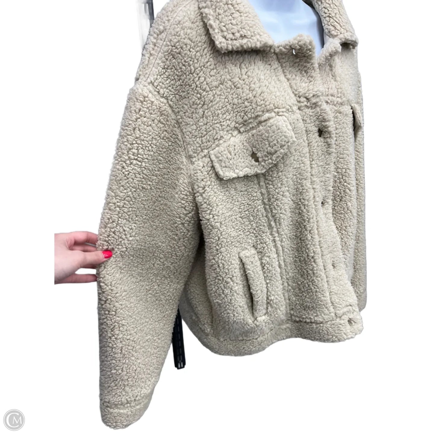 Jacket Shirt By Altard State In Tan, Size: L