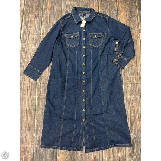 Dress Casual Maxi By Ashley Stewart In Blue Denim, Size: 2x