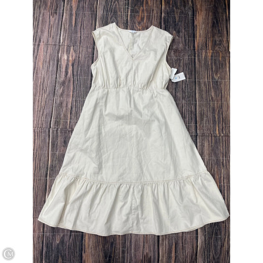 Dress Casual Midi By Time And Tru In Cream, Size: 1x