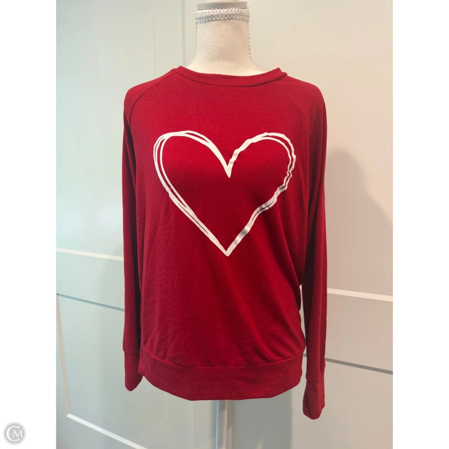 Top Long Sleeve By Maurices In Red, Size: S