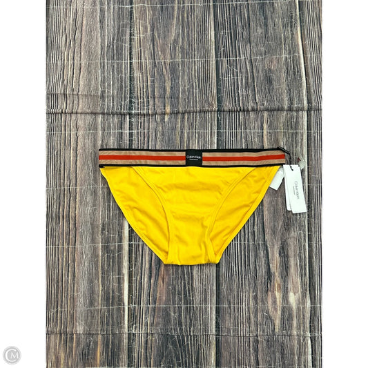 Swimsuit Bottom By Calvin Klein In Yellow, Size: L