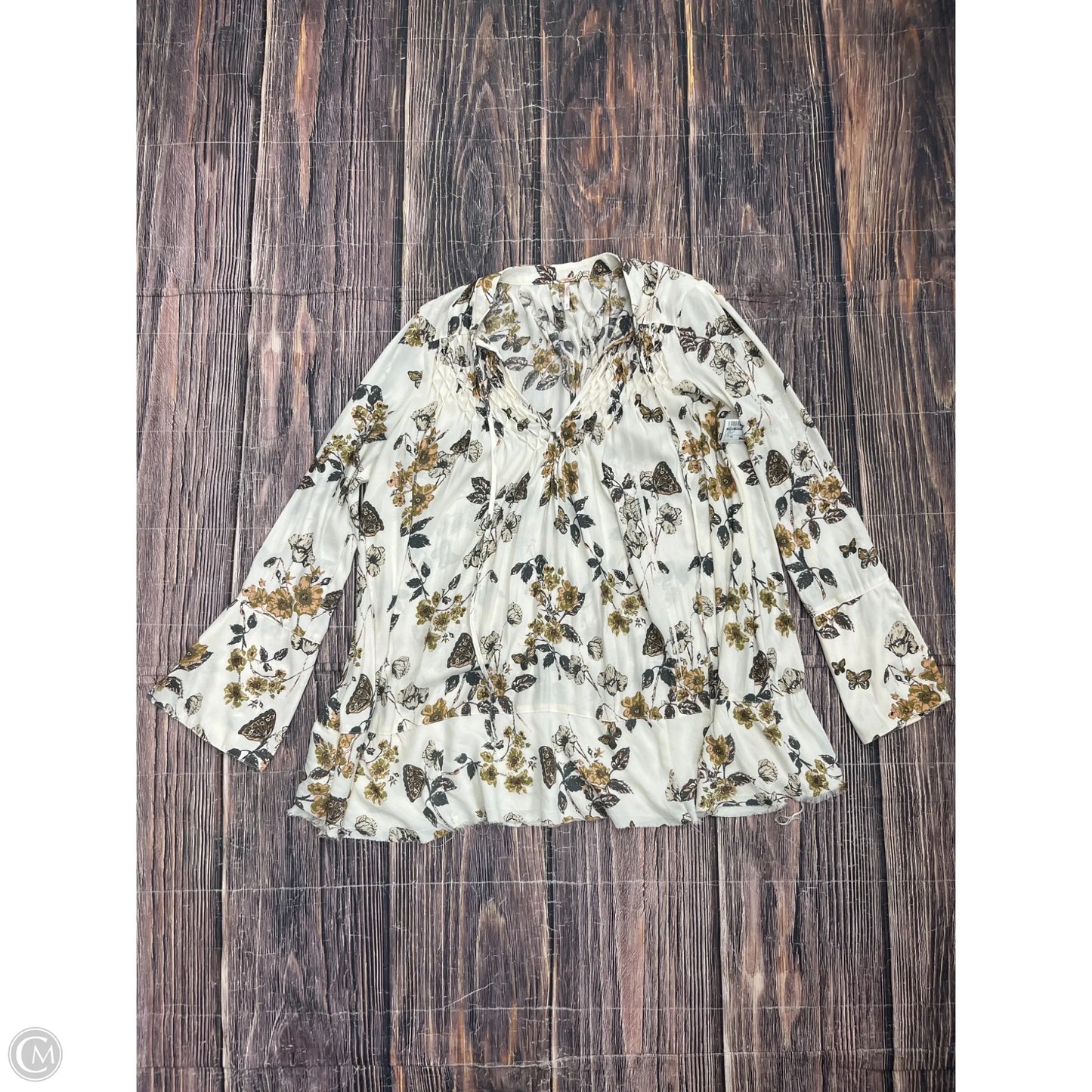 Top Long Sleeve By Free People In Cream, Size: Xs