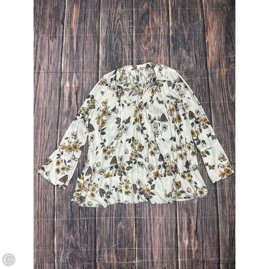 Top Long Sleeve By Free People In Cream, Size: Xs