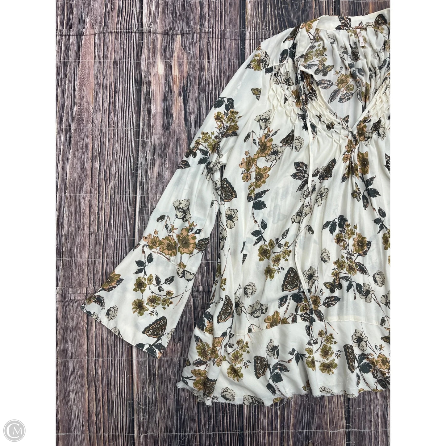 Top Long Sleeve By Free People In Cream, Size: Xs