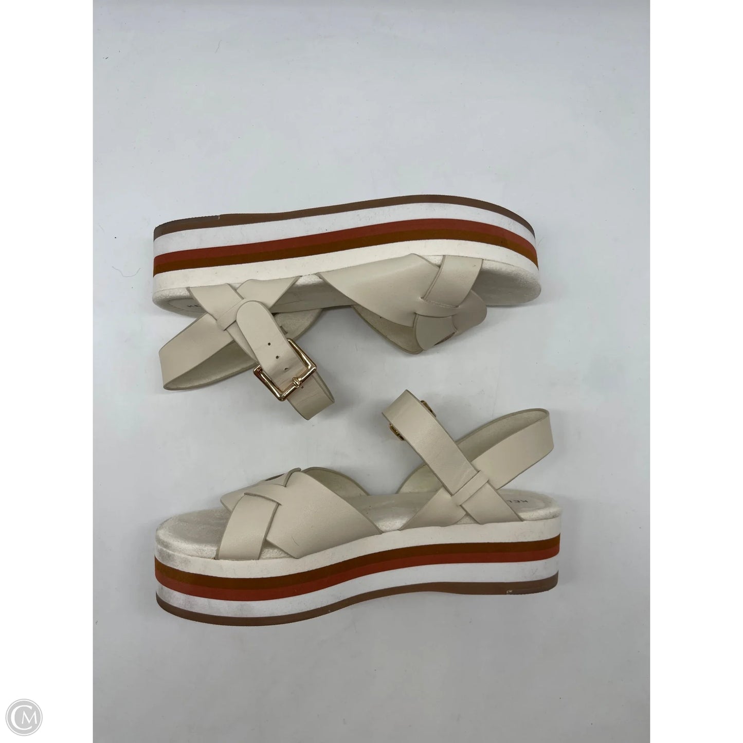 Sandals Heels Platform By Kelsi Dagger In White, Size: 6.5