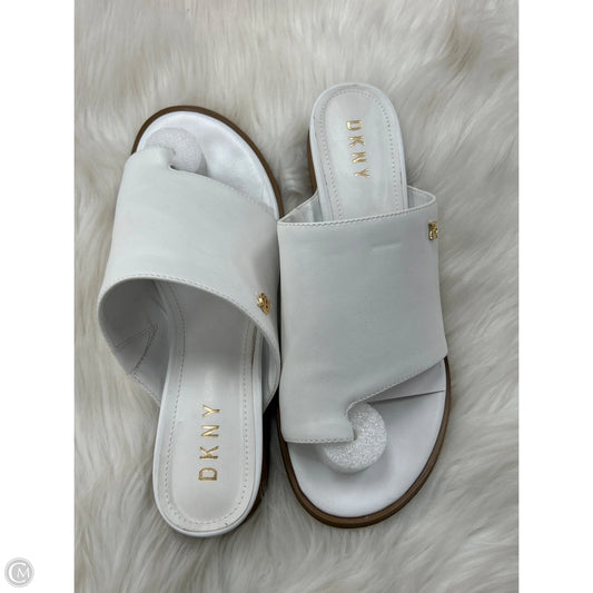 Sandals Flats By Dkny In White, Size: 9.5
