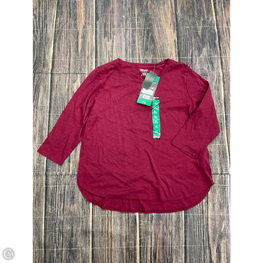 Top 3/4 Sleeve Basic By Kirkland In Pink, Size: Xl