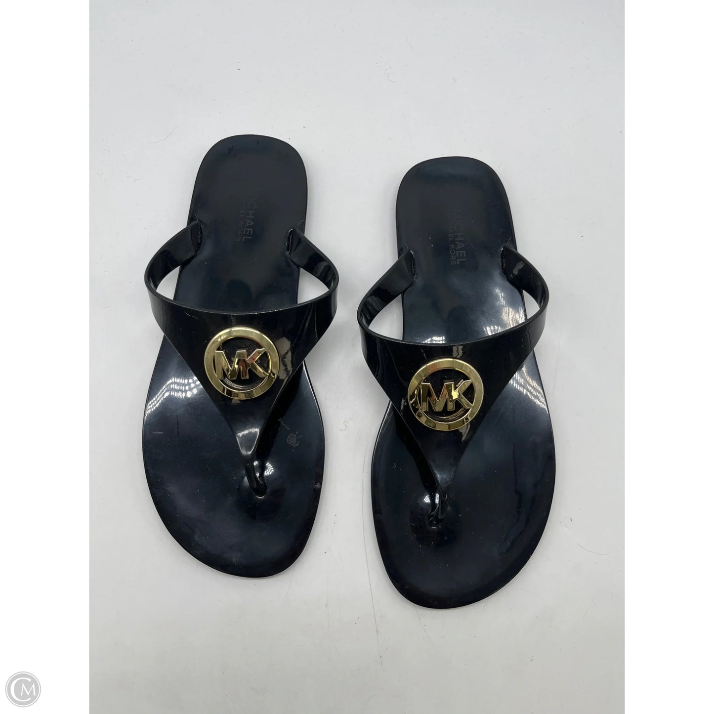 Sandals Flip Flops By Michael By Michael Kors In Black, Size: 9