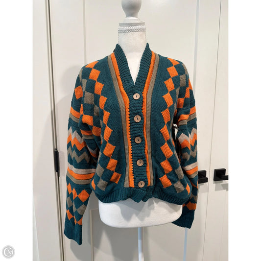 Sweater Cardigan By Clothes Mentor In Green, Size: Xs