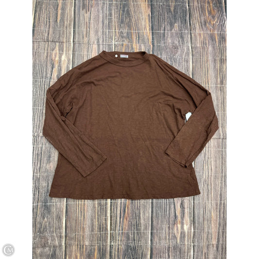 Top Long Sleeve By Free People In Brown, Size: M