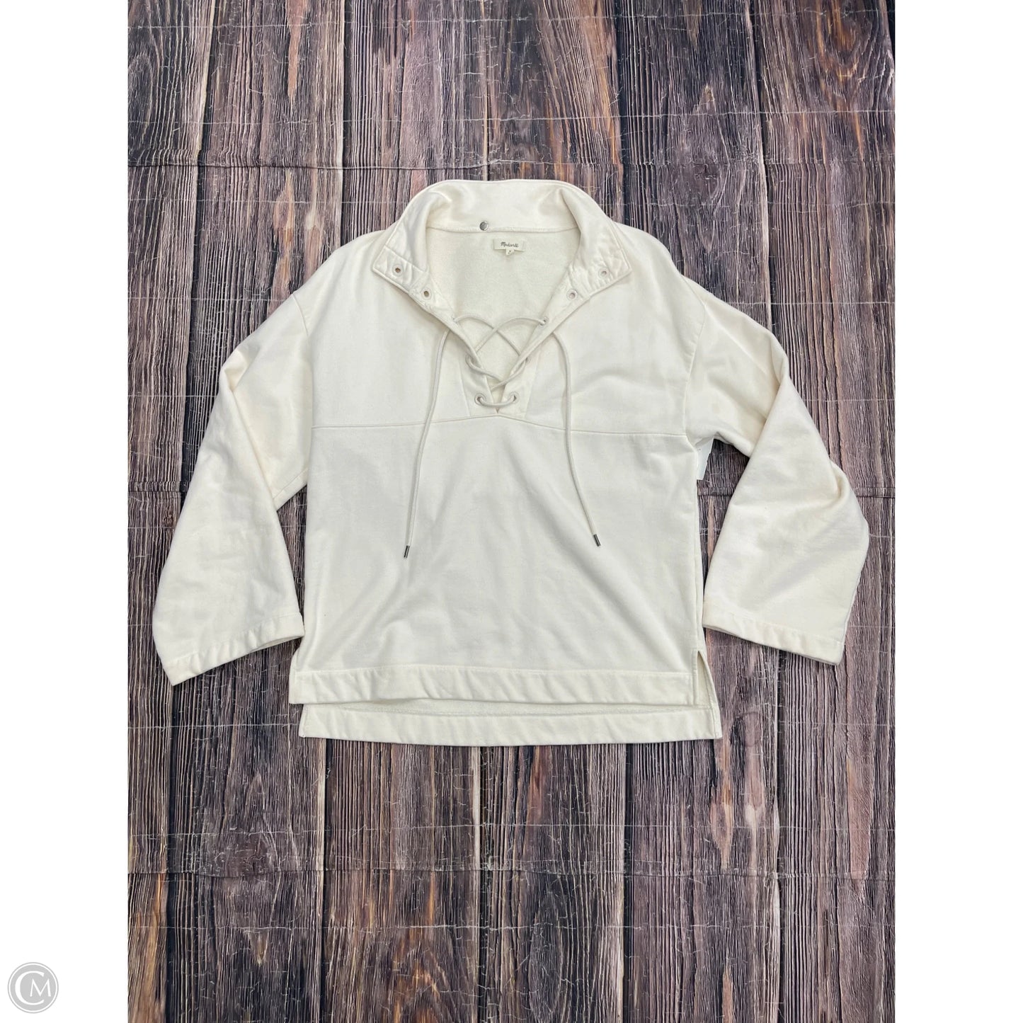 Sweatshirt Collar By Madewell In Cream, Size: M