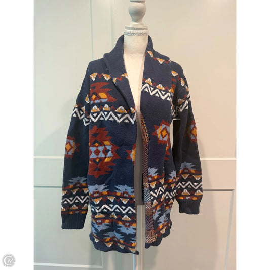 Sweater Cardigan By Lucky Brand In Blue, Size: M