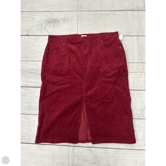 Skirt Midi By Time And Tru In Red, Size: 20
