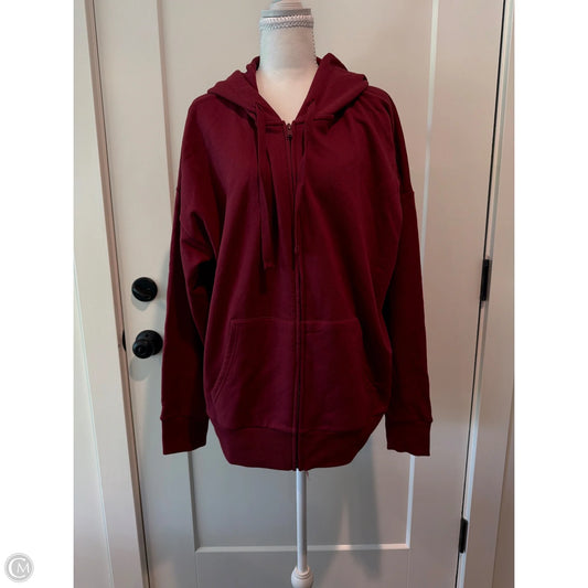 Sweatshirt Hoodie By Time And Tru In Red, Size: 1x