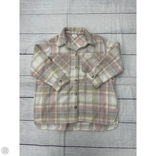 Jacket Shirt By Time And Tru In White, Size: 20