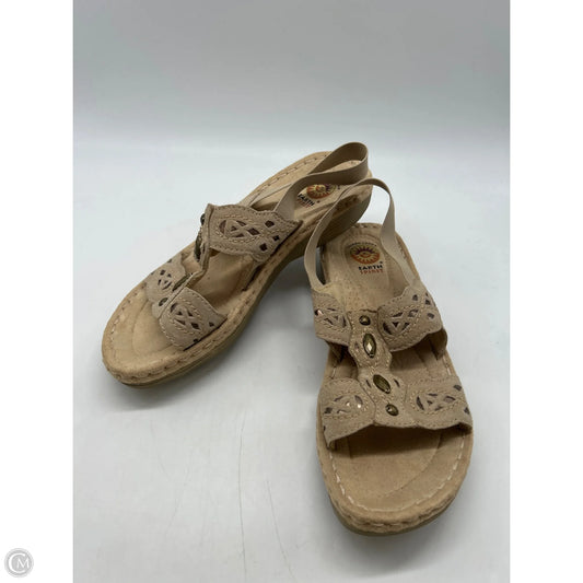 Sandals Flats By Clothes Mentor In Tan, Size: 8
