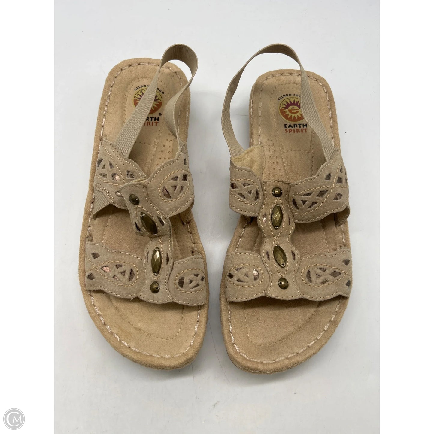 Sandals Flats By Clothes Mentor In Tan, Size: 8