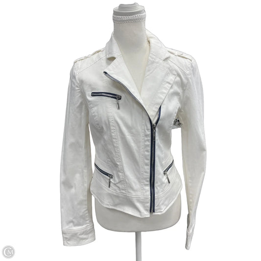 Jacket Moto By White House Black Market In White, Size: 4