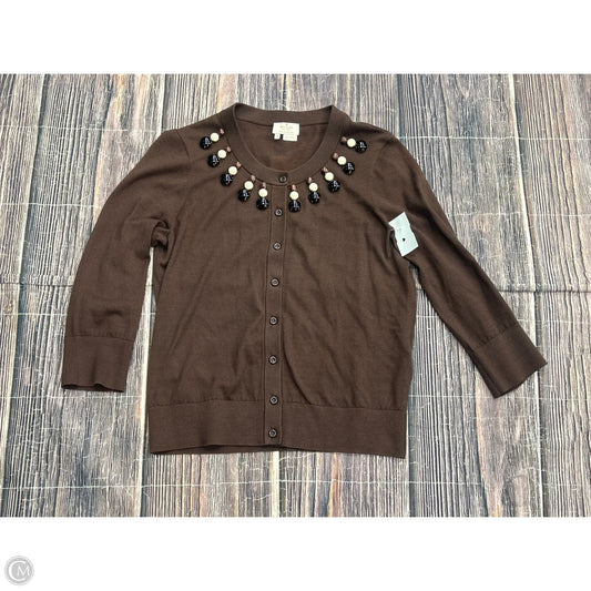 Sweater Cardigan Designer By Kate Spade In Brown, Size: M