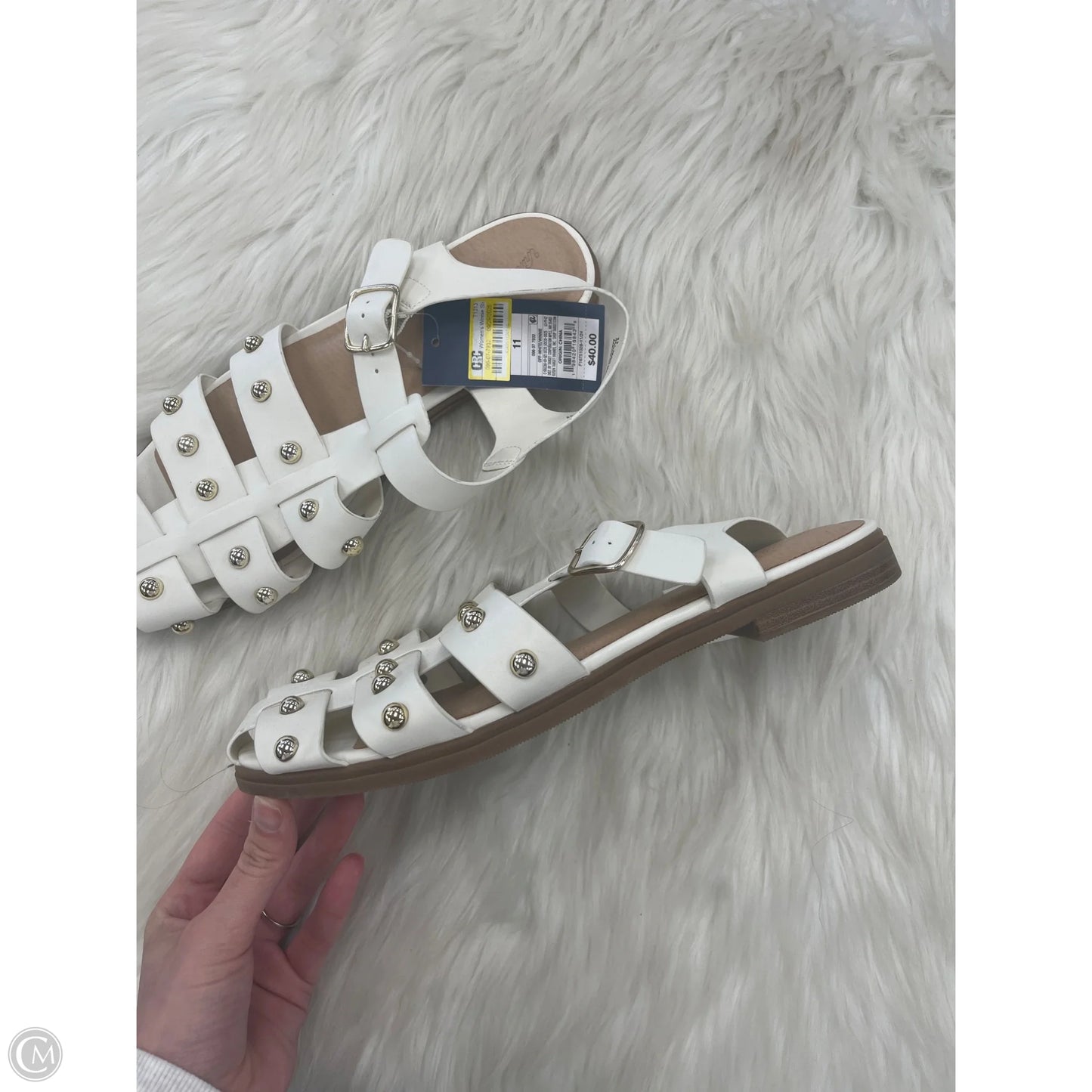 Sandals Flats By Universal Thread In White, Size: 11