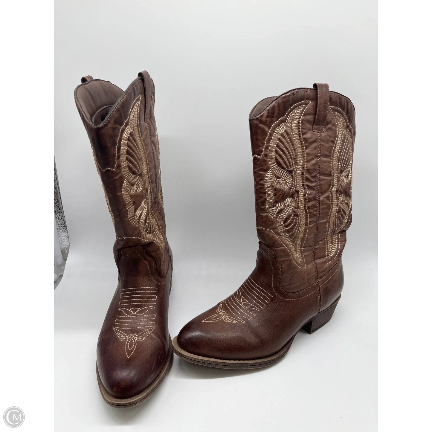 Boots Western By Clothes Mentor In Brown, Size: 9