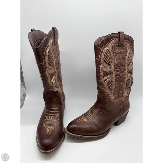 Boots Western By Clothes Mentor In Brown, Size: 9