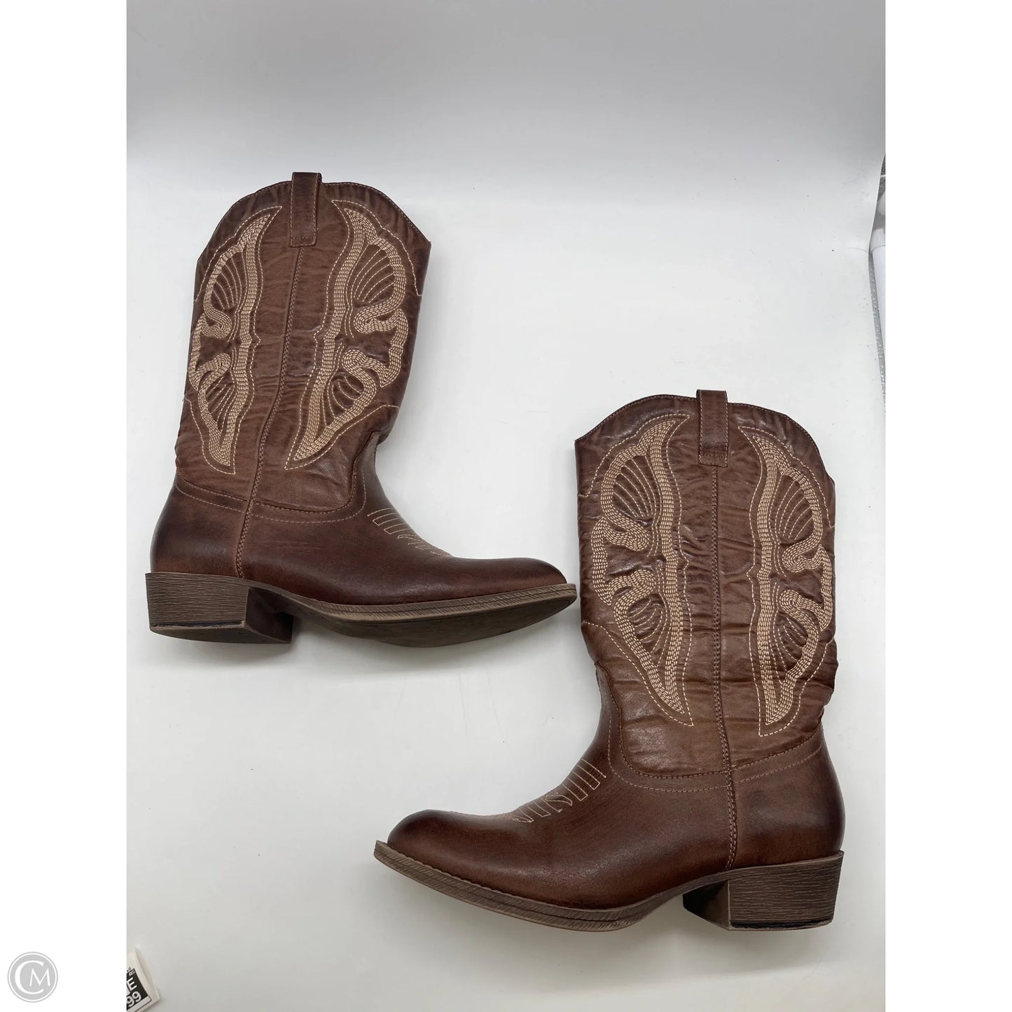 Boots Western By Clothes Mentor In Brown, Size: 9