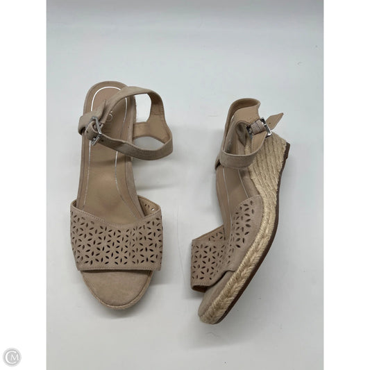 Sandals Heels Wedge By Vionic In Tan, Size: 8