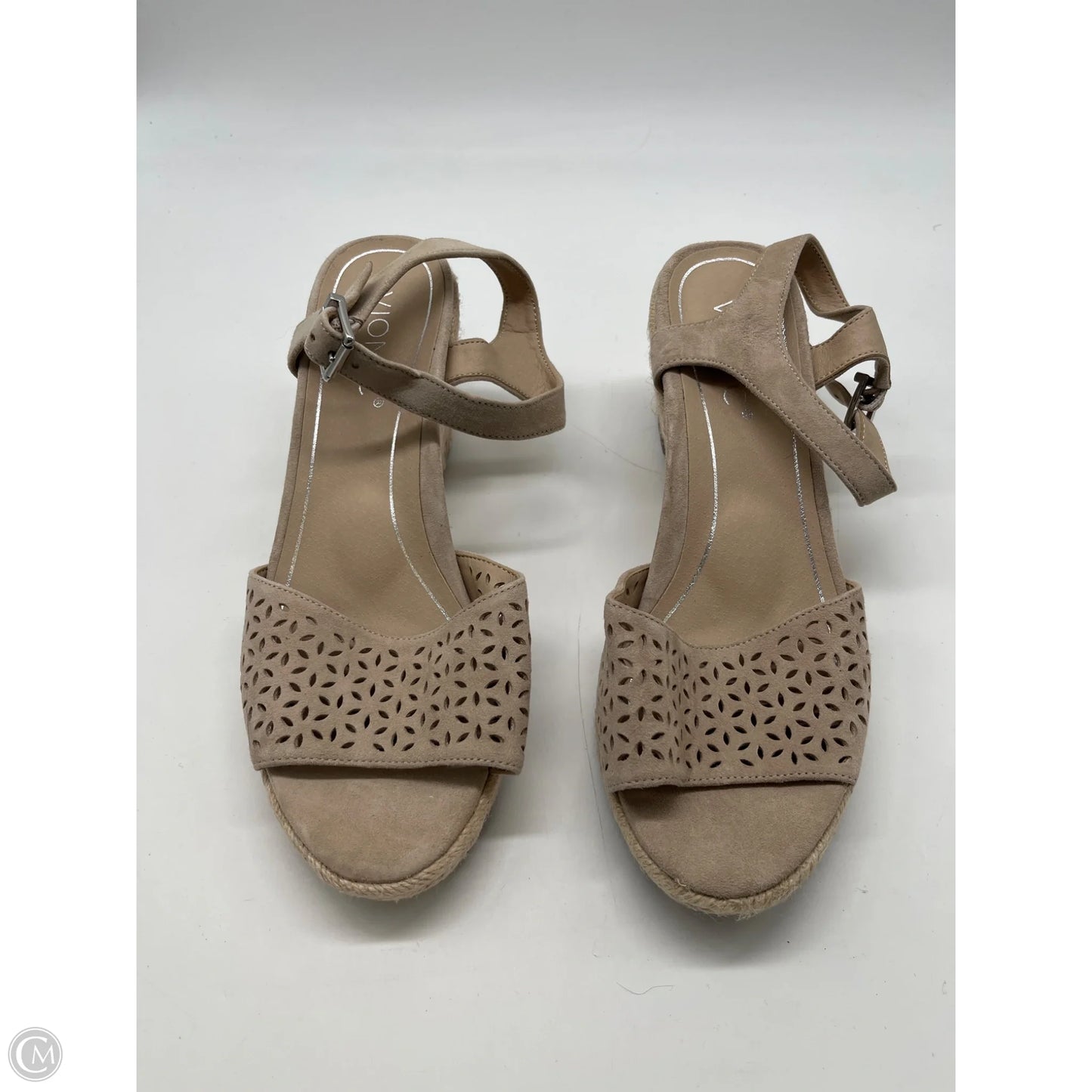 Sandals Heels Wedge By Vionic In Tan, Size: 8