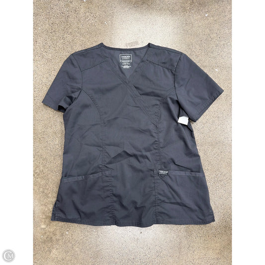 Top Short Sleeve By Cherokee In Grey, Size: L