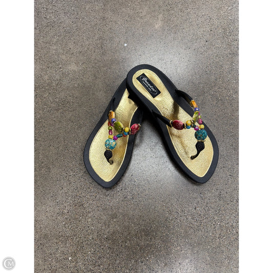 Sandals Flip Flops By Clothes Mentor In Black, Size: 8