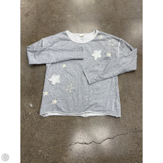 Sweatshirt Crewneck By Hem & Thread In Grey, Size: M