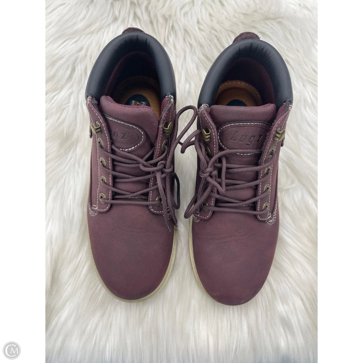 Boots Hiking By Clothes Mentor In Maroon, Size: 7.5