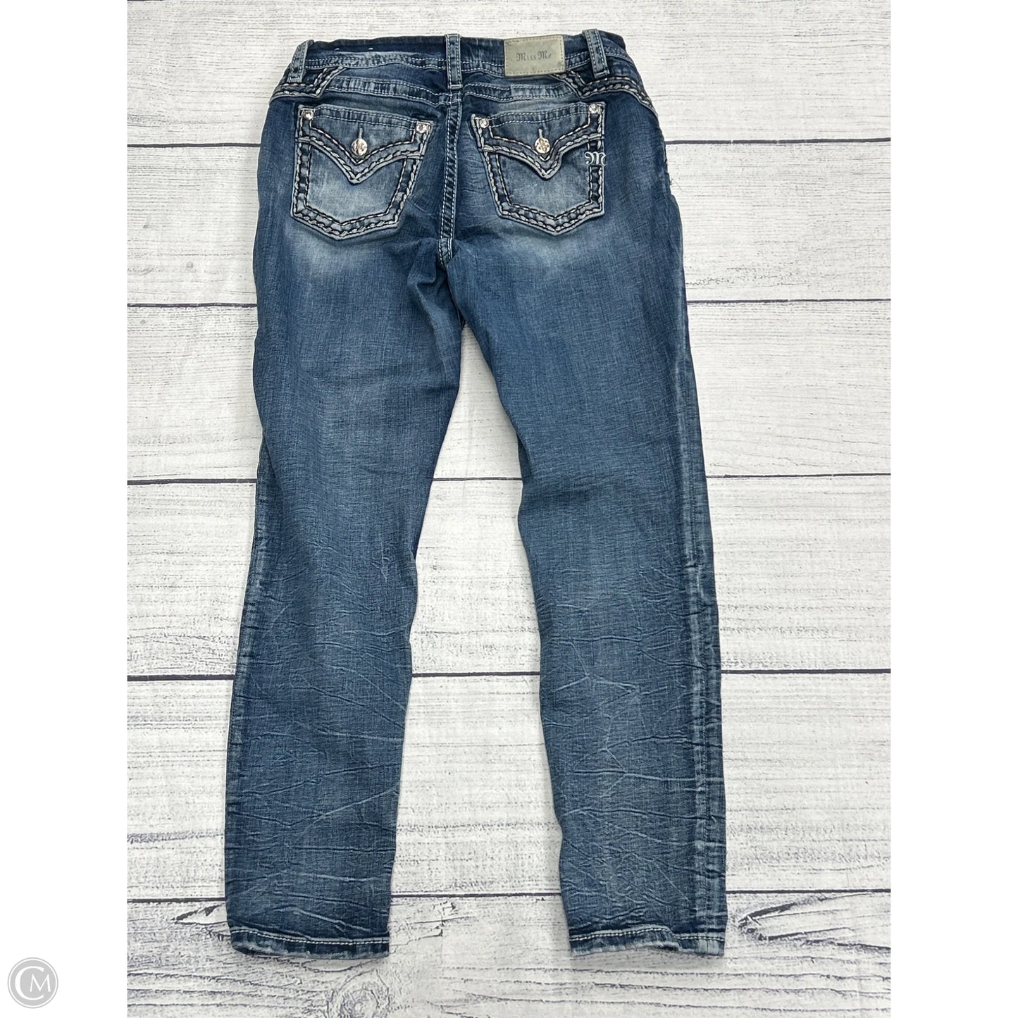 Jeans Skinny By Miss Me In Blue Denim, Size: 10