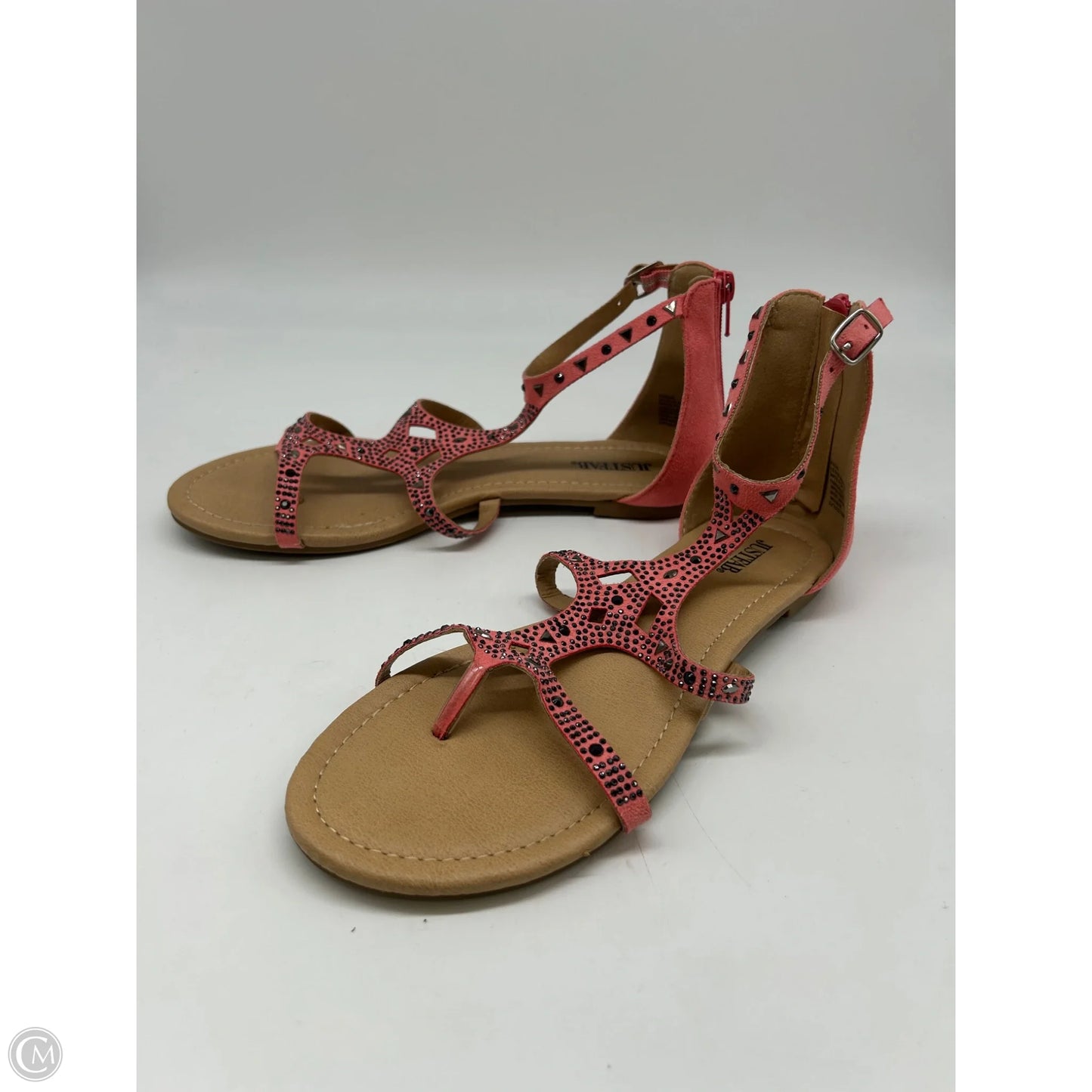 Sandals Flats By Just Fab In Pink, Size: 8