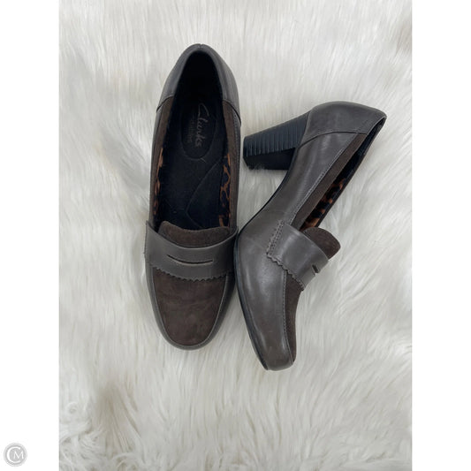 Shoes Heels Block By Clarks In Brown, Size: 8.5